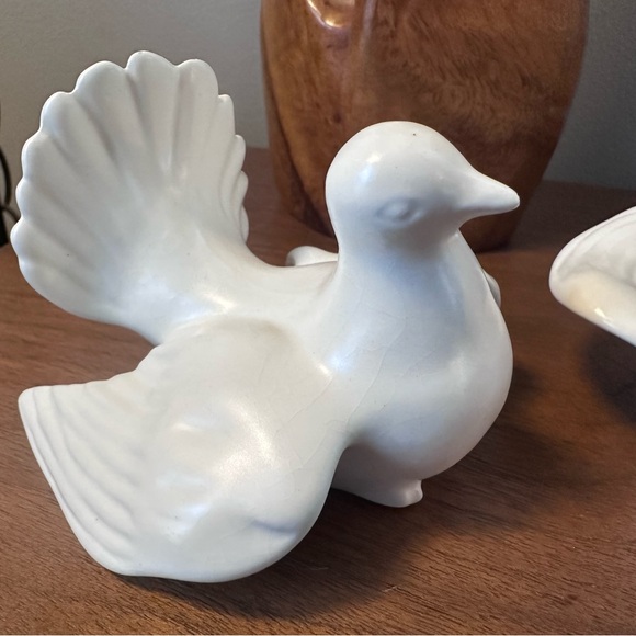Other - Vintage White Porcelain Dove Figurines – Pair | Wedding / Home Décor / MCM